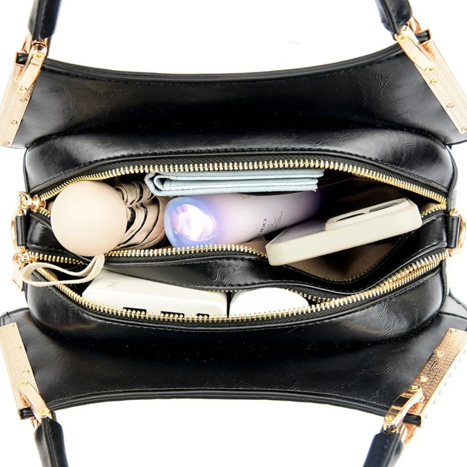 Luxury Alligator Patent Leather Crossbody Hobo Bag