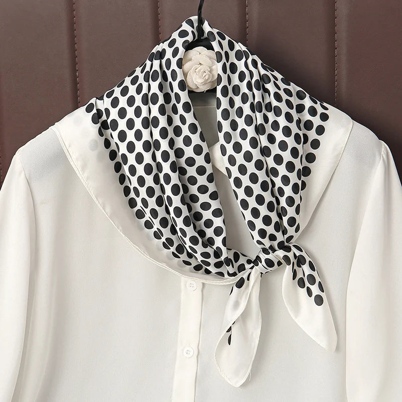 Luxury Print Satin Silk Square Scarf for Women Hijab Shawl & Elegant Wrap Accessory