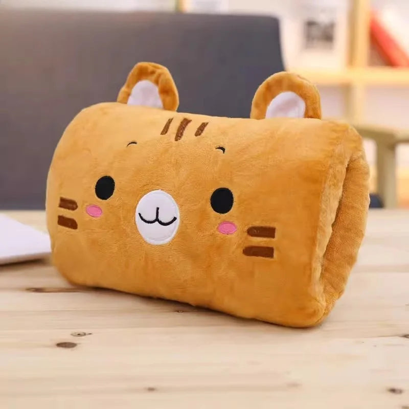 Kids Cartoon Plush Hand Pillow & Hand Warmer - Cute Winter Arm Pillow Children's Gift