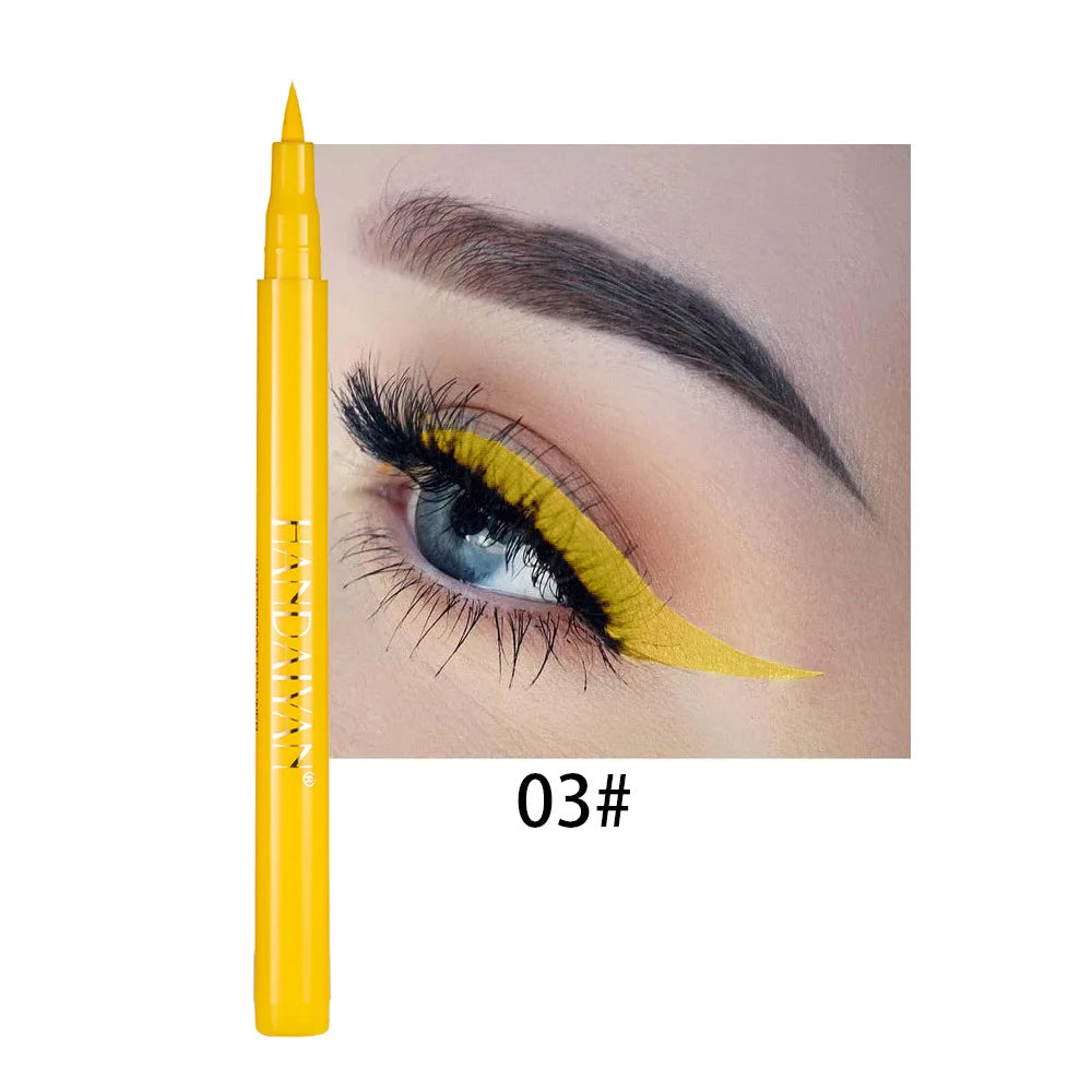 12- Color Waterproof Liquid Eyeliner Set - Vibrant Eye Makeup Pencils