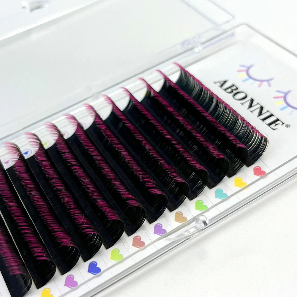 Wine Red Eyelash Extensions