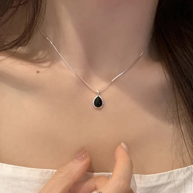 925 Sterling Silver Necklace Heart Pendant Love Adjustable Choker Elegant for Women Girl Jewelry Gift Dropshipping Wholesale