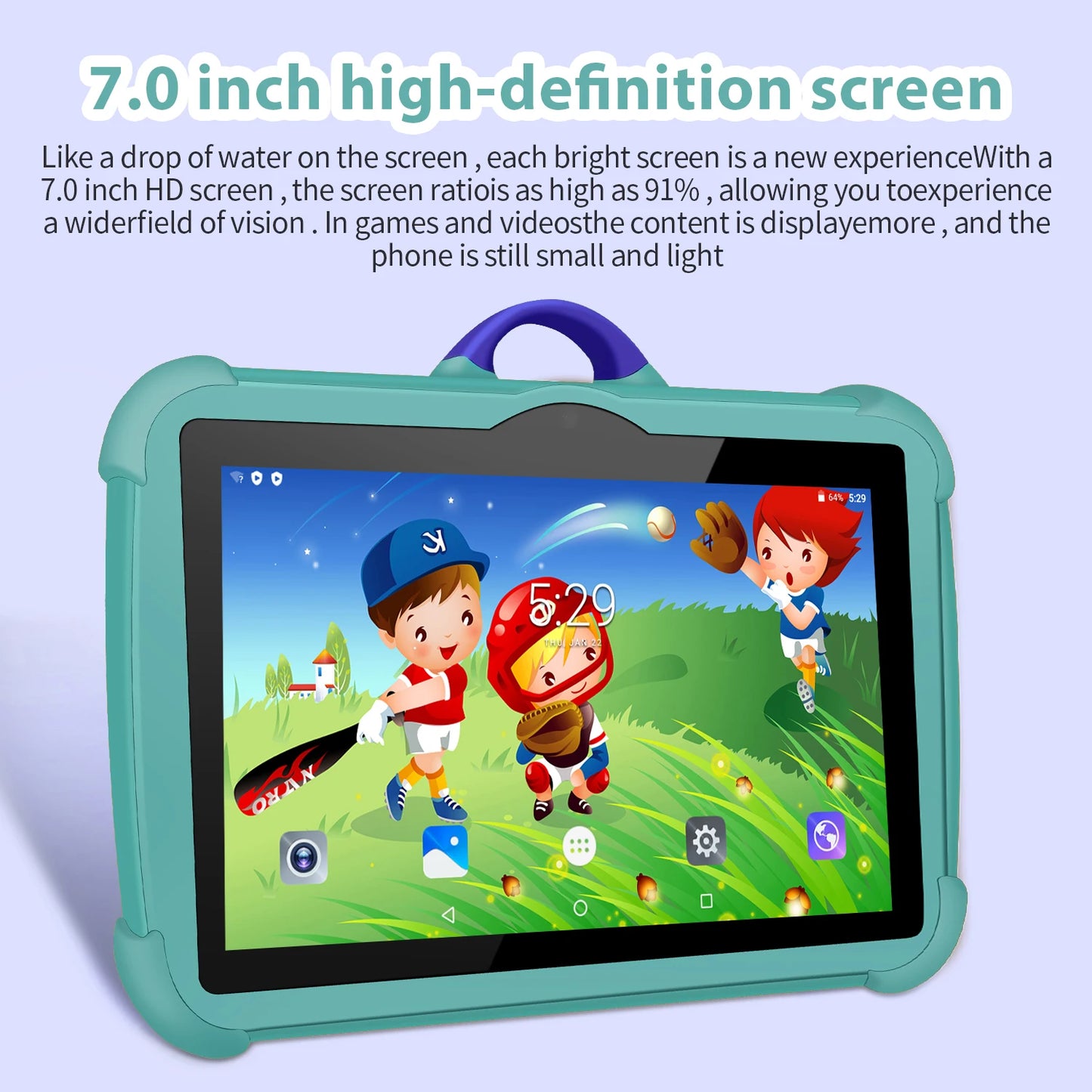 7-inch Kids Learning Tablet Android 13 4GB RAM 64GB ROM Education Table for Children