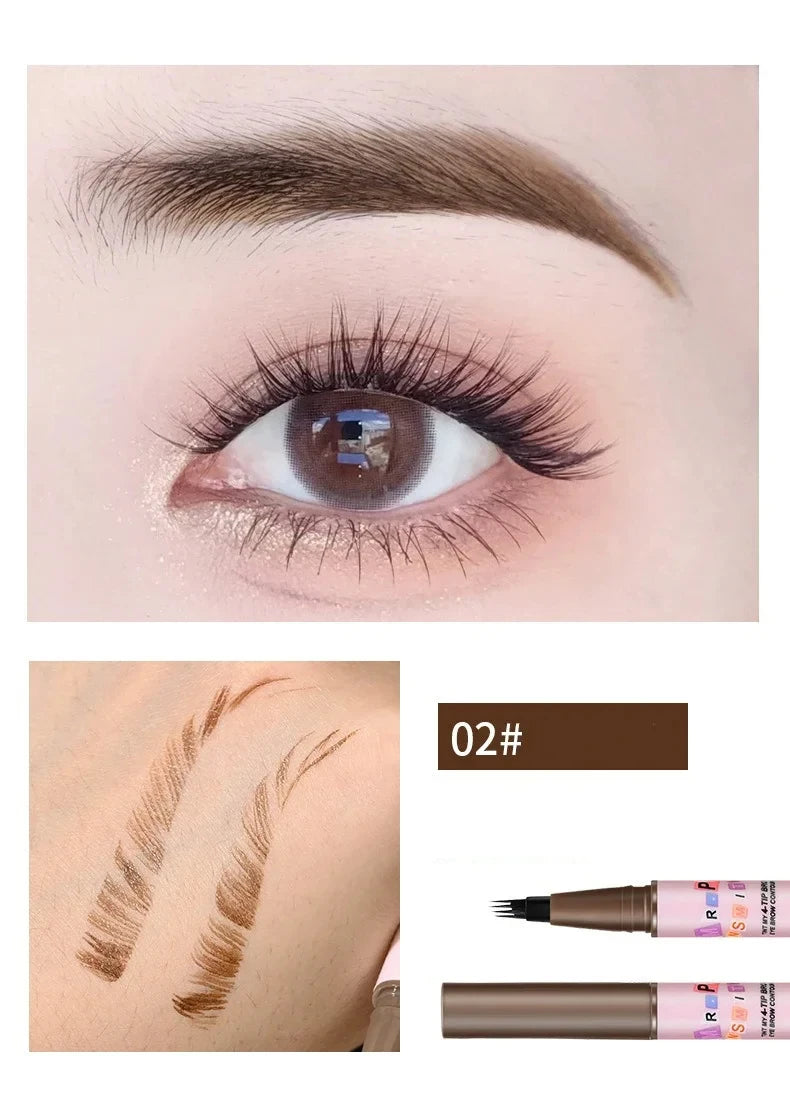 Waterproof Eyebrow Pencil - 4 Prong Tip Long Lasting