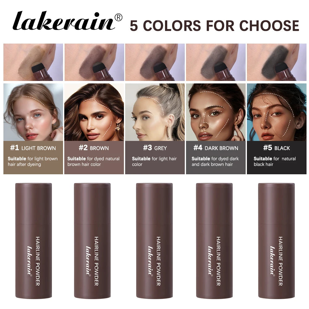 Lake rain Hairline Powder Natural Hair & Eyebrow Gap Filer Instant Fuller Look