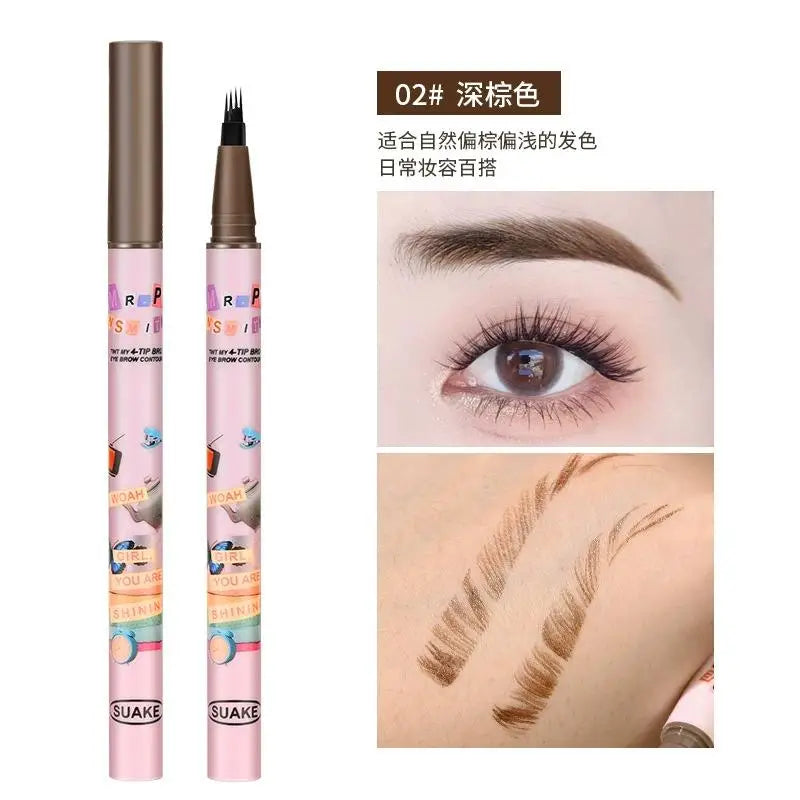 Waterproof Eyebrow Pencil - 4 Prong Tip Long Lasting