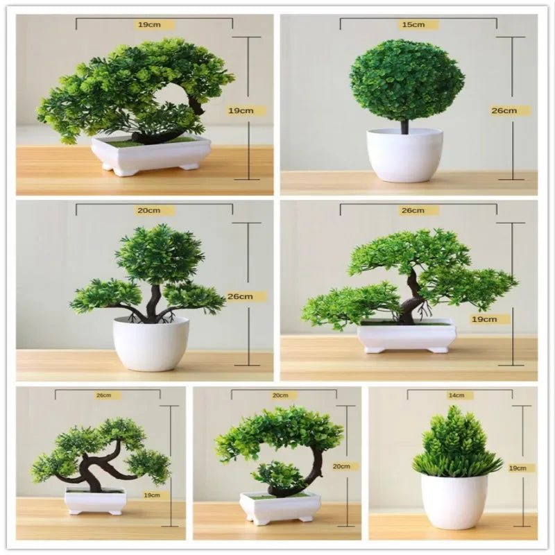 Artificial potted Bonsai Tree- Faux Green Plant for Hime, Garden & Patty Decor