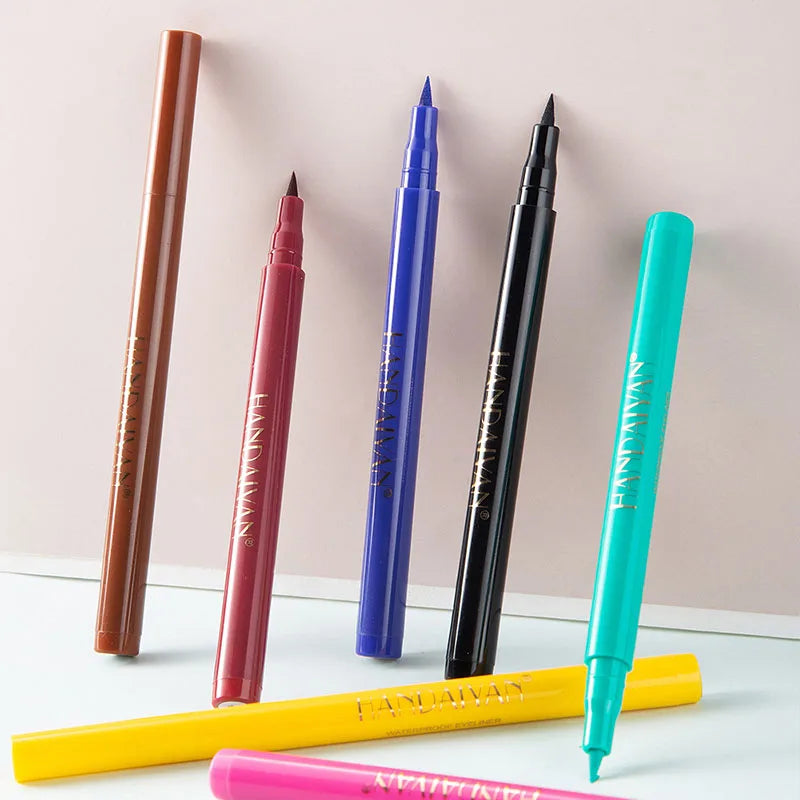 12- Color Waterproof Liquid Eyeliner Set - Vibrant Eye Makeup Pencils