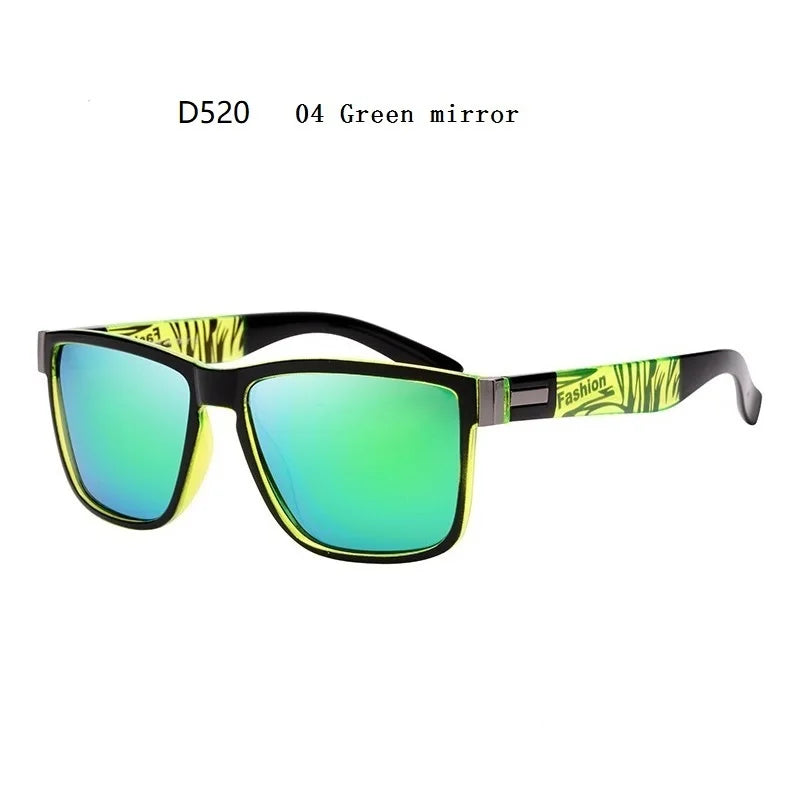 Fashion Square Polarized Sunglasses for Men- Vintage Designer UV400 Shades