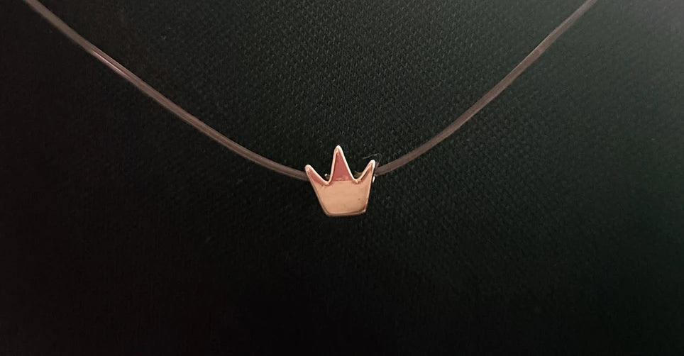 Crystal Zircon Water Drop Pendant Necklace - Invisible Chain Choker for Women