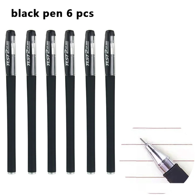 Glen Pens Set - Black Blue Red Refill Bullet Tip 0.5mm Smooth Writing Pens