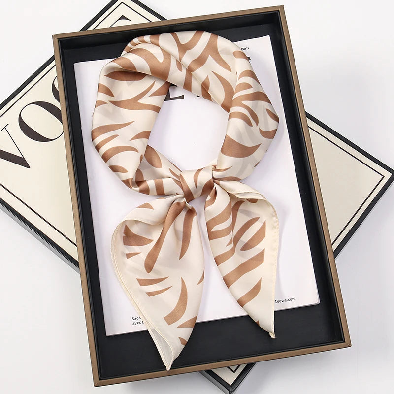 Bohemian Luxury Silk Square Scarf for Women Designer Print Shawl & Versatile Wrap