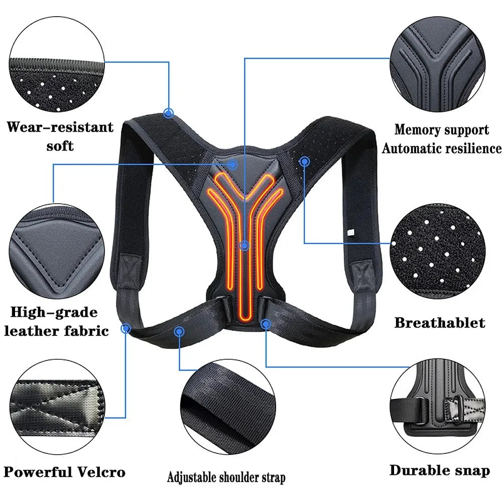 Adjustable Posture Corrector Belt Back & Shoulder Support Brace for Men & Women