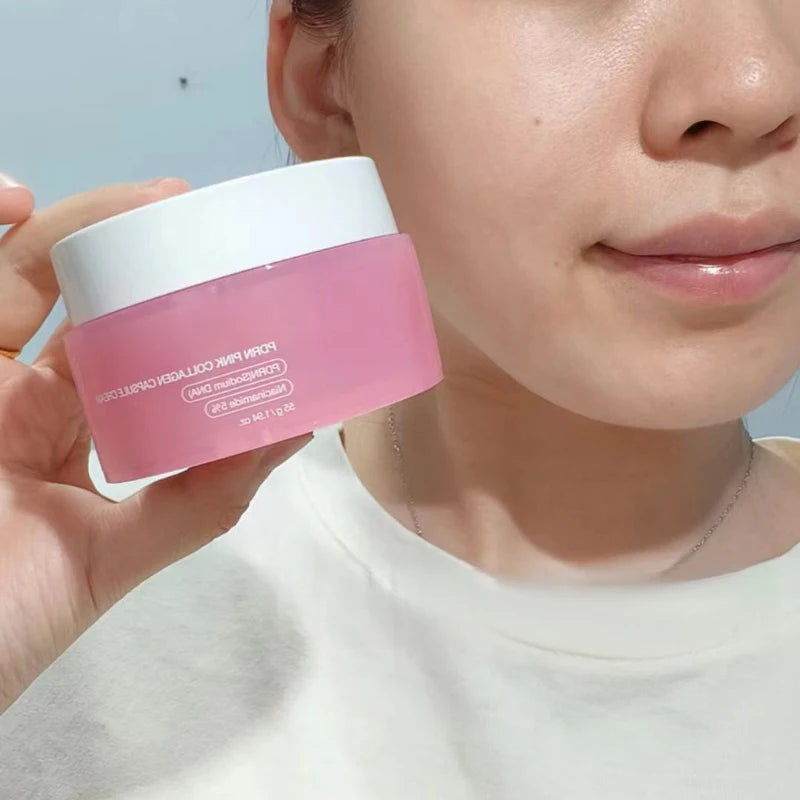 PDRN Pink Collagen Capsule Cream-Niacinamides & Skin Renewal Moisturizer