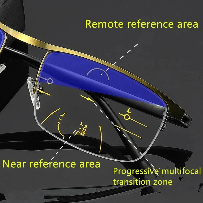 Progressive Multifocal Reading Glasses for Women and Men