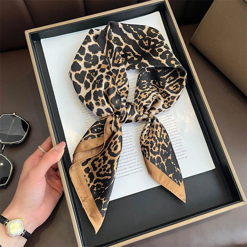 Bohemian Luxury Silk Square Scarf for Women Designer Print Shawl & Versatile Wrap