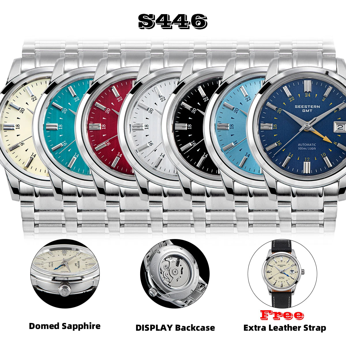 SEESTERN GMT Men of Watch Automatic NH34 Movement