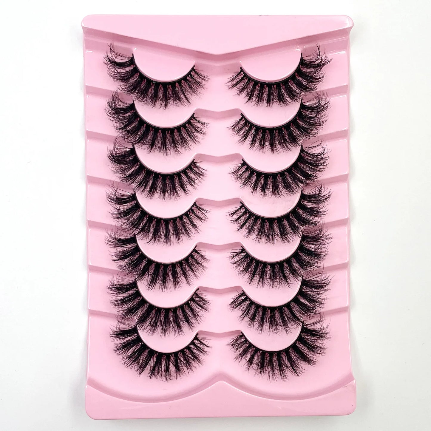 7 Pairs 3D Mink Full False Eyelashes Thick Dramatic Faux Lashes Wholesale Full Set