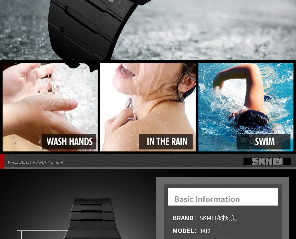 SKIMEI Women's Digital Watch Waterproof Sports Timepiece