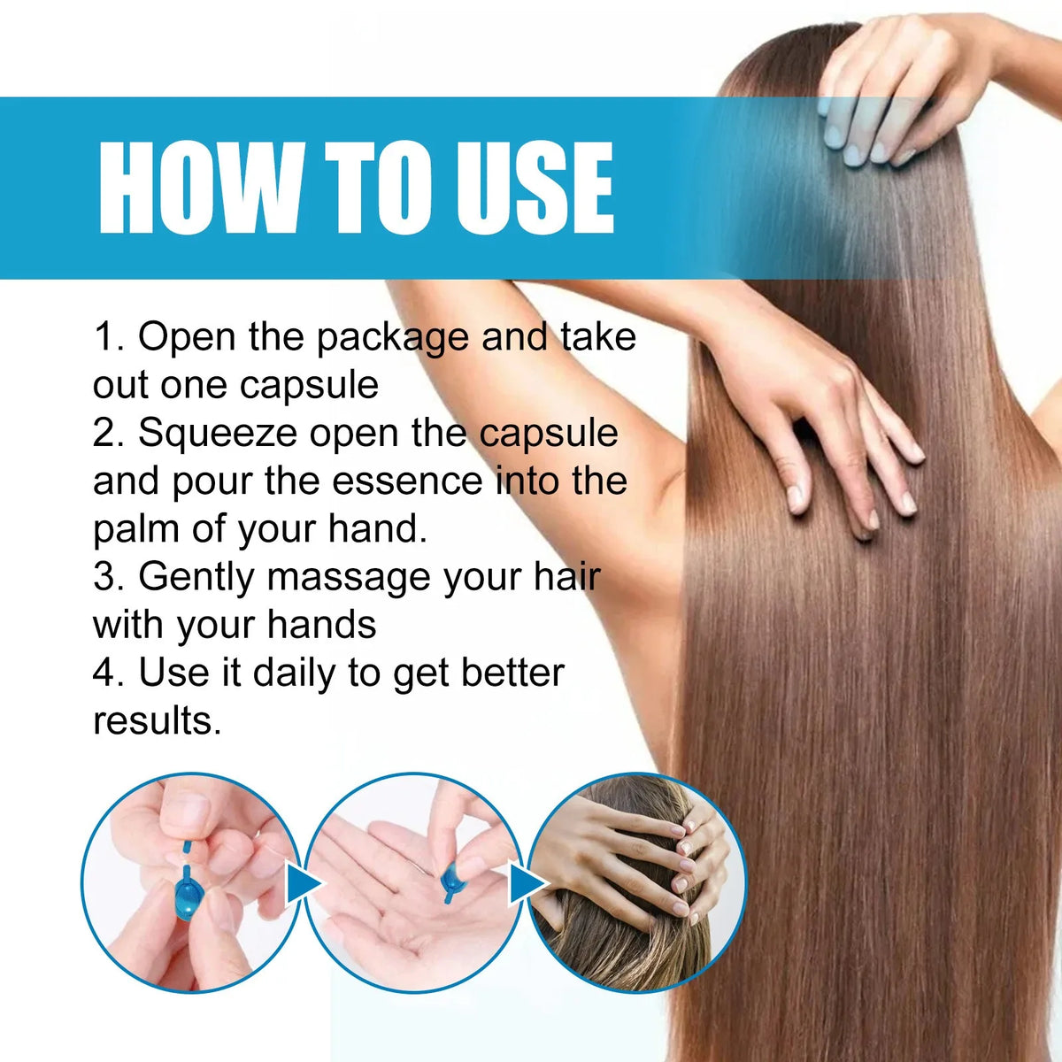 Magic Hair Vitamin Capsule Keratin Oil Deep Moisture & Frizz Control Hair Treatment