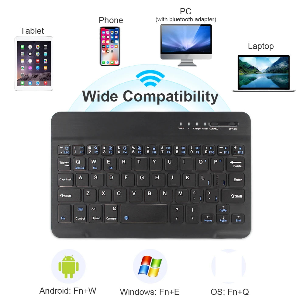 Wireless Bluetooth Keyboard & Mouse Combo- Rechargeable Set for MacBook, iPad, PC & Tablet