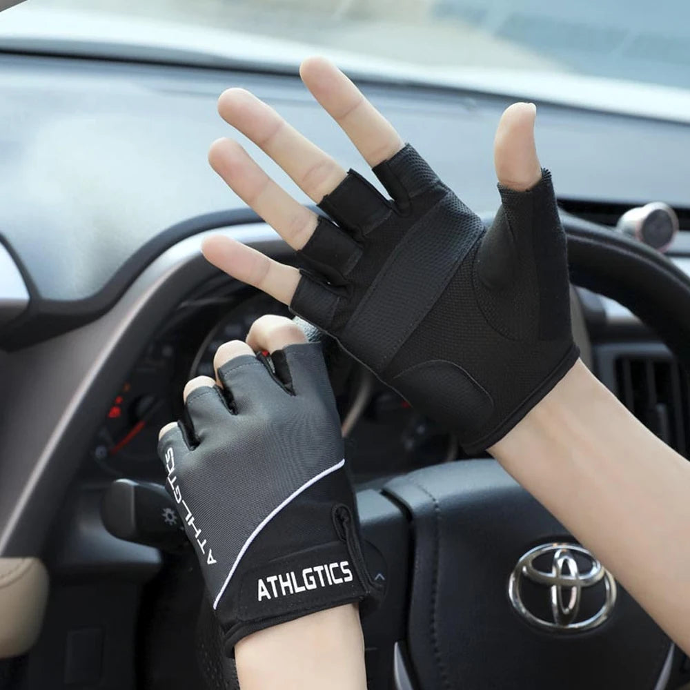 Breathable Cycling & Gym Gloves Fingerless Workout Gloves for Men & Women