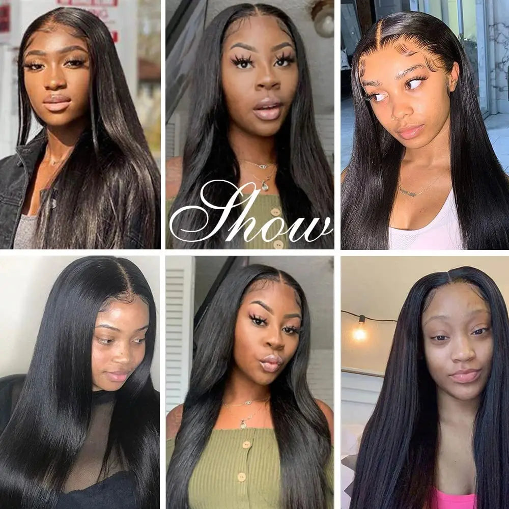 4x4 & 13x4 Transparent Lace Front Wig 100% Remy Human Hair Straight Body Wave Deep Wave Water Wave Kinky Curly