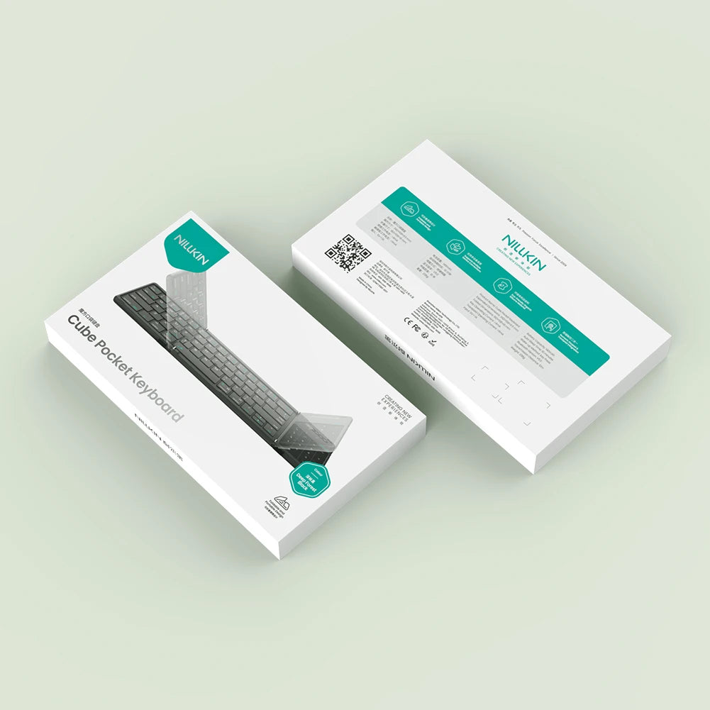 NILLKIN Foldable Bluetooth Keyboard with Touchpad - Rechargeable Wireless for iOS Android Windows