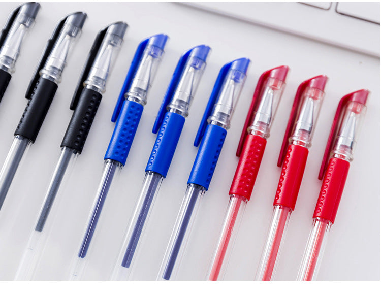 Glen Pens Set - Black Blue Red Refill Bullet Tip 0.5mm Smooth Writing Pens