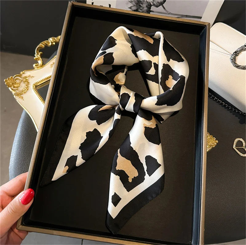 Luxury Silk Feeling Neckerchief for Women Designer Style Neck Wrap & Hair Accessory