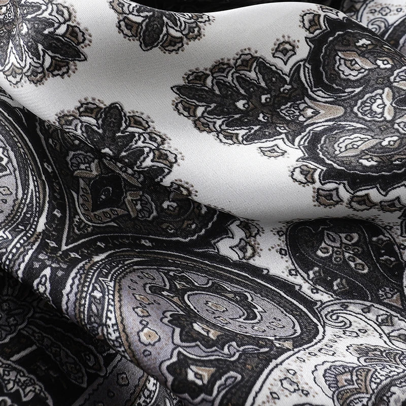 Bohemian Luxury Silk Square Scarf for Women Designer Print Shawl & Versatile Wrap
