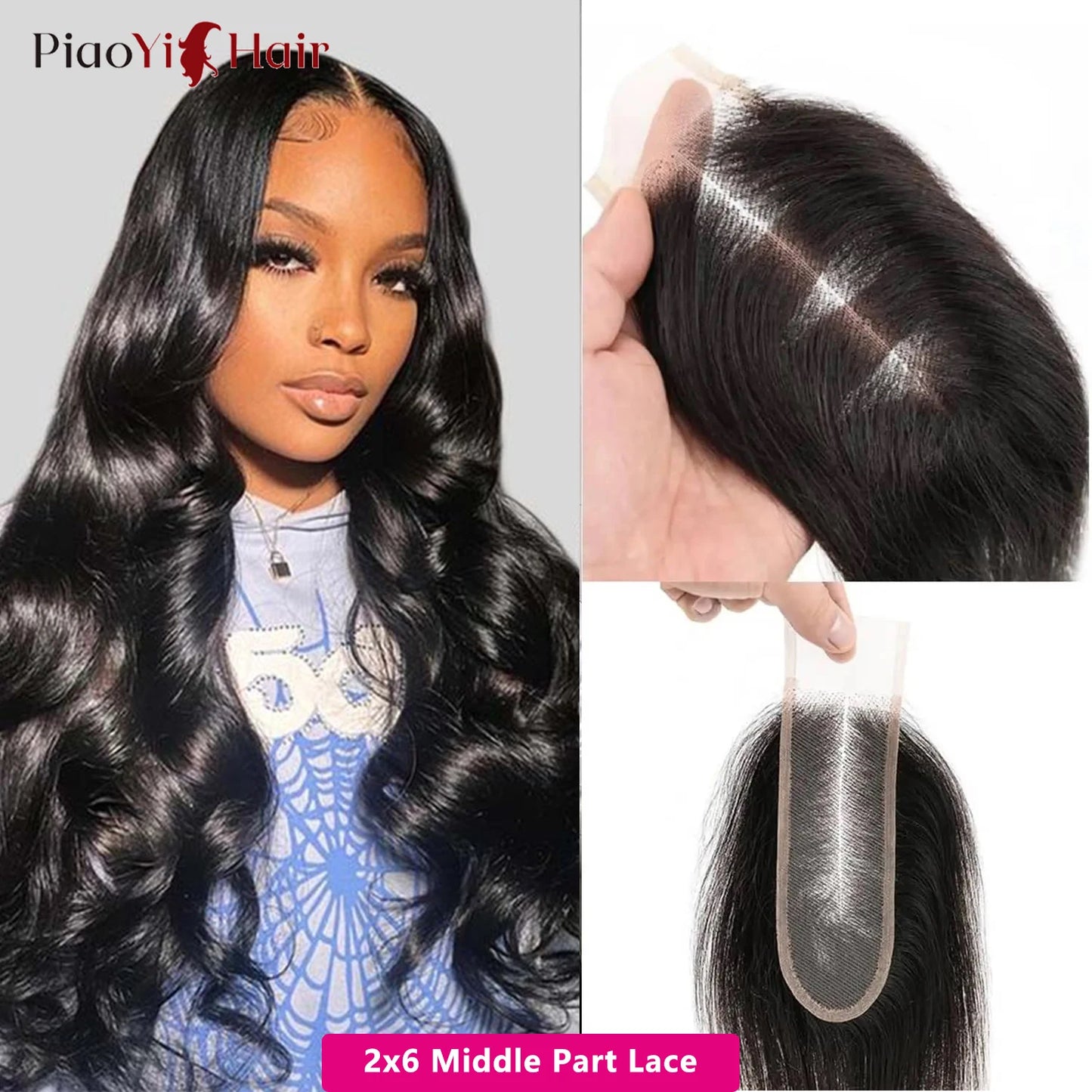 Body Wave HD Lace Front & Clouser - 100% Virgin Brazilian Human Hair 4x4, 5x5, 2x6, 13x4, 13x24 Inches