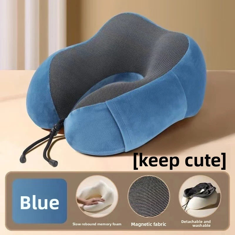 U Shaped Memory Foam Travel Neck Pillow - Soft & Comfortable for Travel