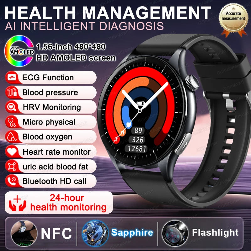 2025 Clinical Grade Laser Therapy Smartwatch - Blood Pressure Heart Rate Monitor