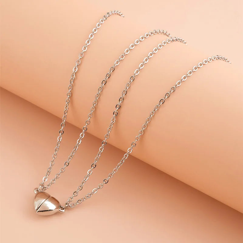 Crystal Zircon Water Drop Pendant Necklace - Invisible Chain Choker for Women