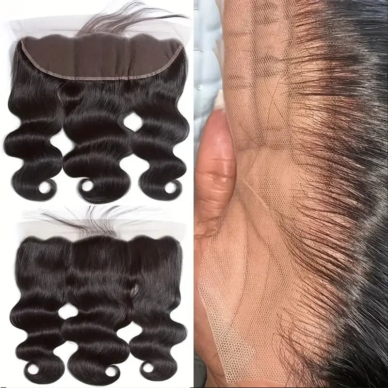 Body Wave HD Lace Front & Clouser - 100% Virgin Brazilian Human Hair 4x4, 5x5, 2x6, 13x4, 13x24 Inches