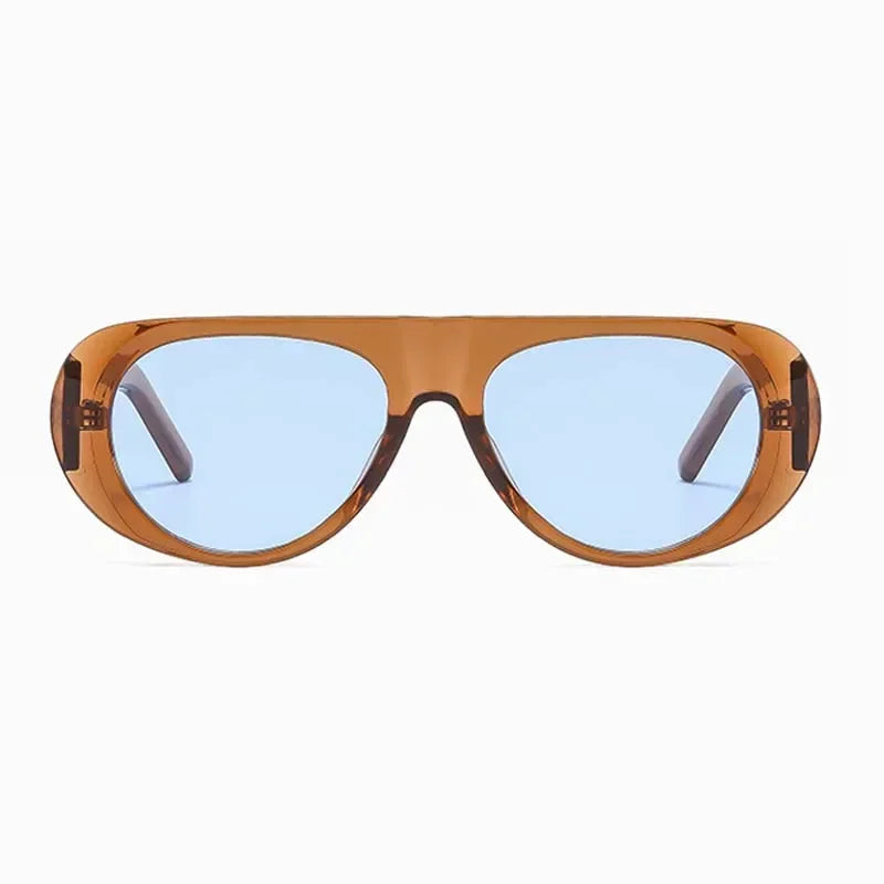 Oval Oversized Sunglasses Women Men - Colorful Frame Outdoor Eyewear UV400