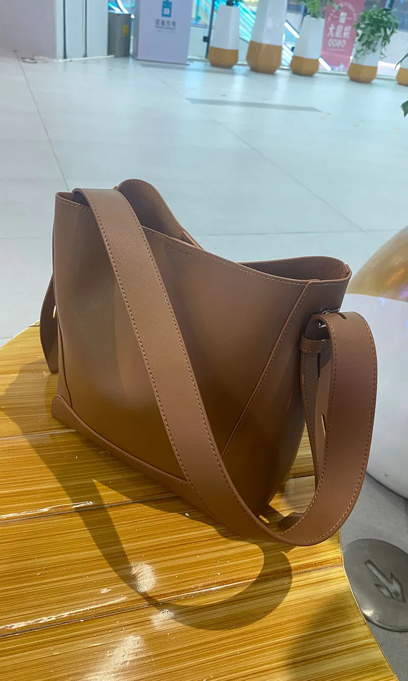 2025 Genuine Leather Buket Bag - Designer Crossbody Shoulder Bag for Women