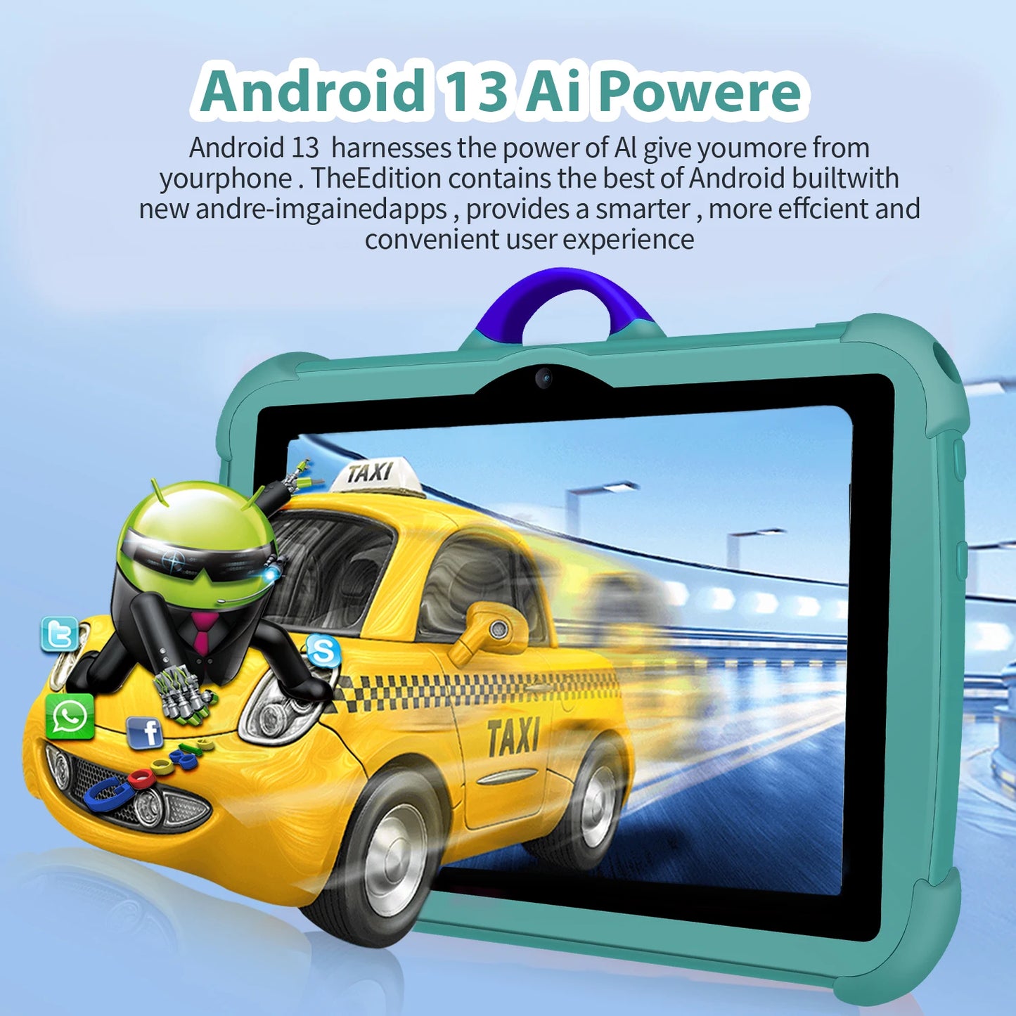 7-inch Kids Learning Tablet Android 13 4GB RAM 64GB ROM Education Table for Children