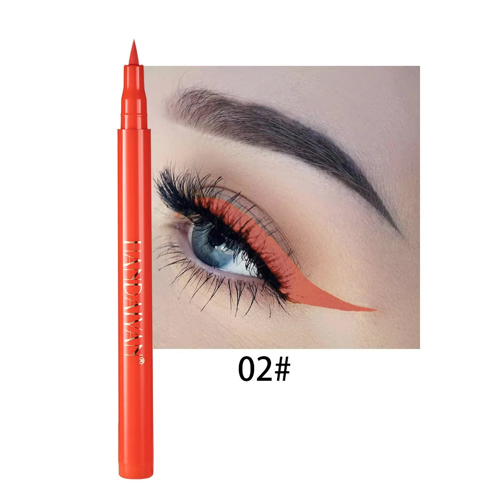 12- Color Waterproof Liquid Eyeliner Set - Vibrant Eye Makeup Pencils