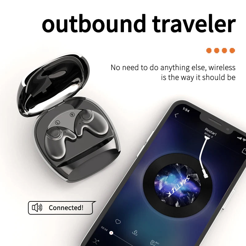 Wireless Bluetooth 5.3 Sleep & Sport Earbuds Waterproof Noise Cancelling Mini Headphones