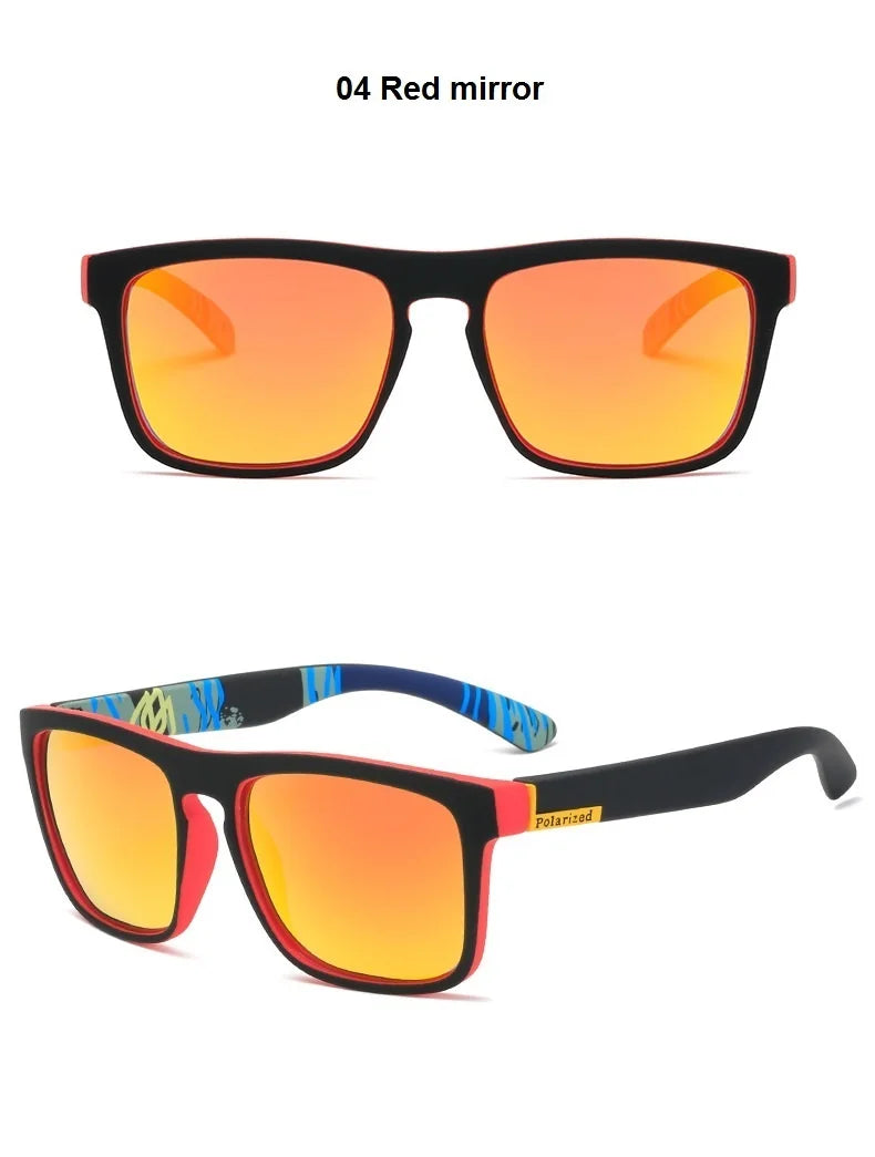 Fashion Square Polarized Sunglasses for Men- Vintage Designer UV400 Shades