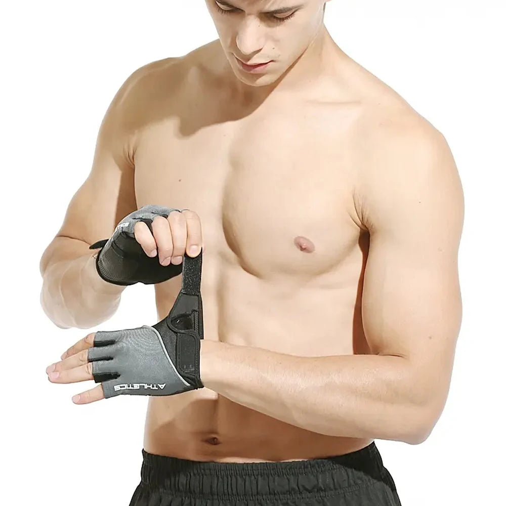 Breathable Cycling & Gym Gloves Fingerless Workout Gloves for Men & Women