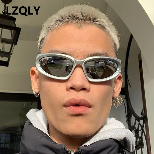 Y2K Punk Sports Sunglasses for Men & Women - Trendy Retro Streetwear Shades