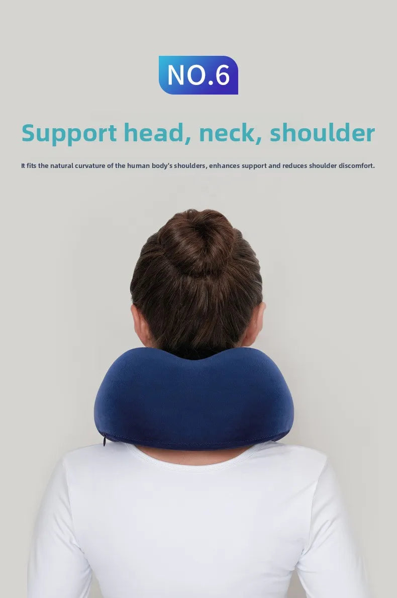 U Shaped Memory Foam Travel Neck Pillow - Soft & Comfortable for Travel