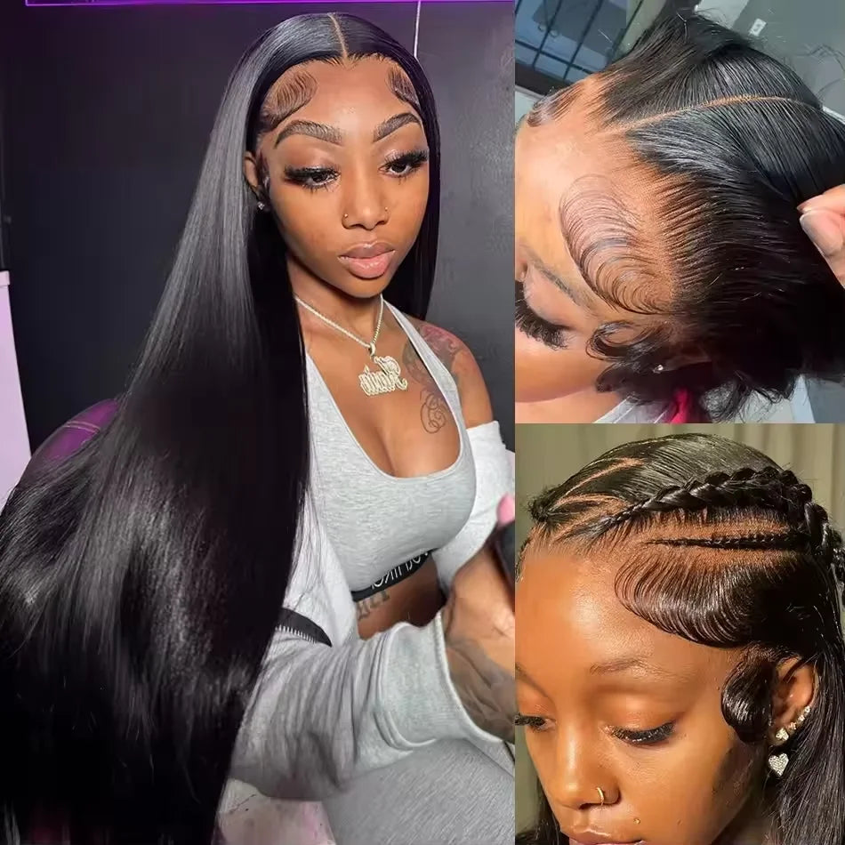 300% Density HD Lace Front Wig 13x4 13x6 5x5 Glueless Straight Human Wig 16-35 inch
