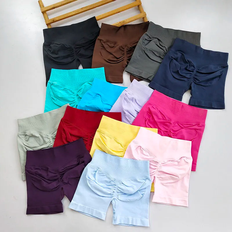 Women's High Waisted Seamless Fitness Shorts