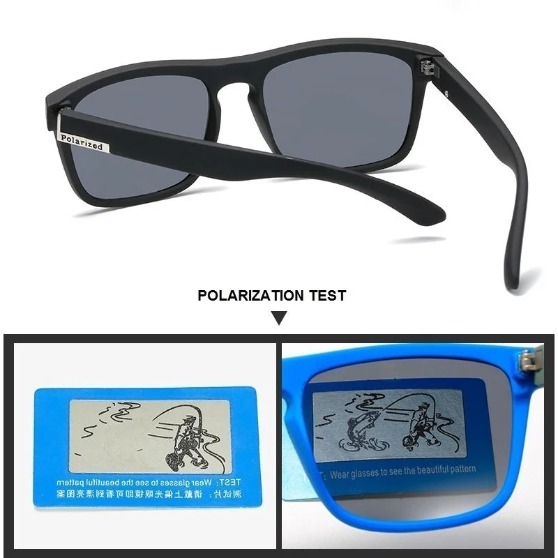 Fashion Square Polarized Sunglasses for Men- Vintage Designer UV400 Shades