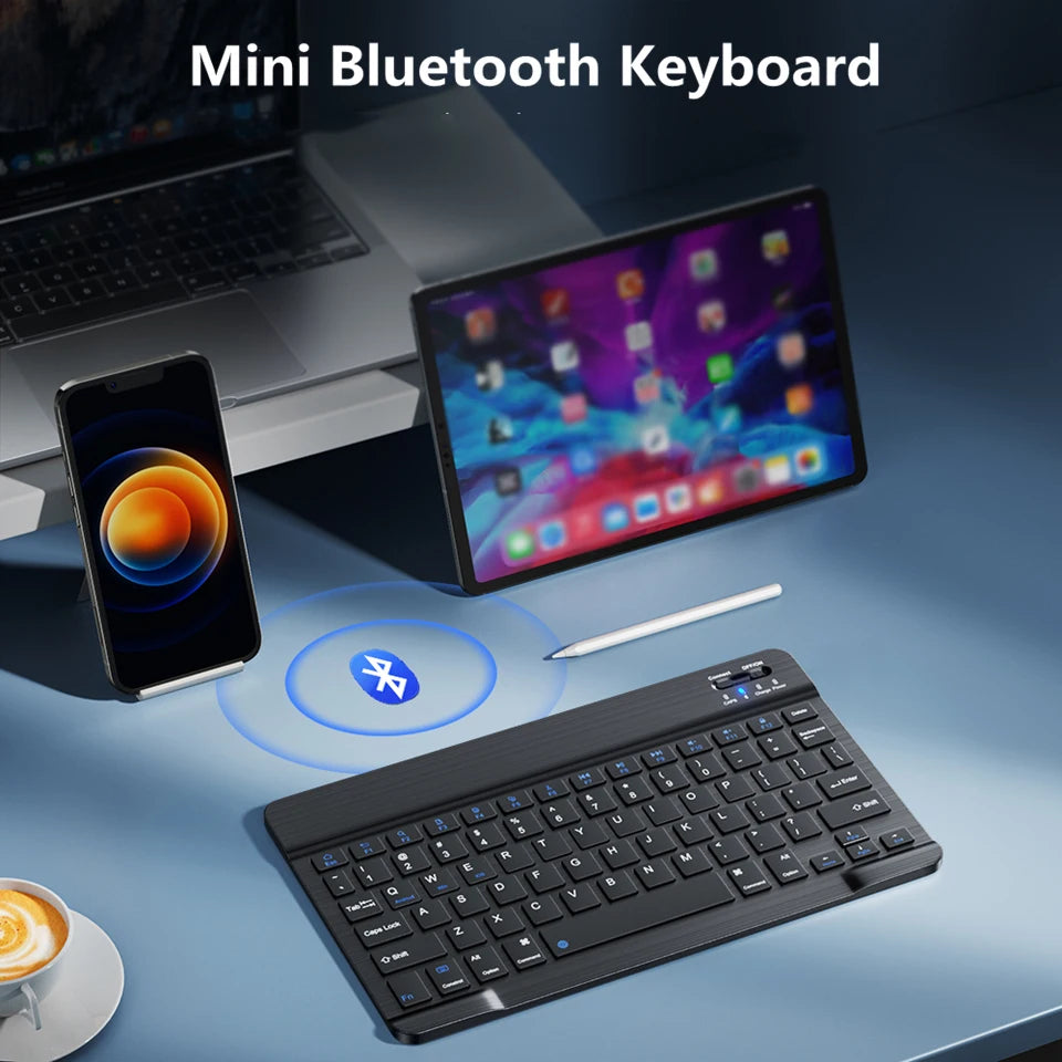 Wireless Bluetooth Keyboard & Mouse Combo- Rechargeable Set for MacBook, iPad, PC & Tablet