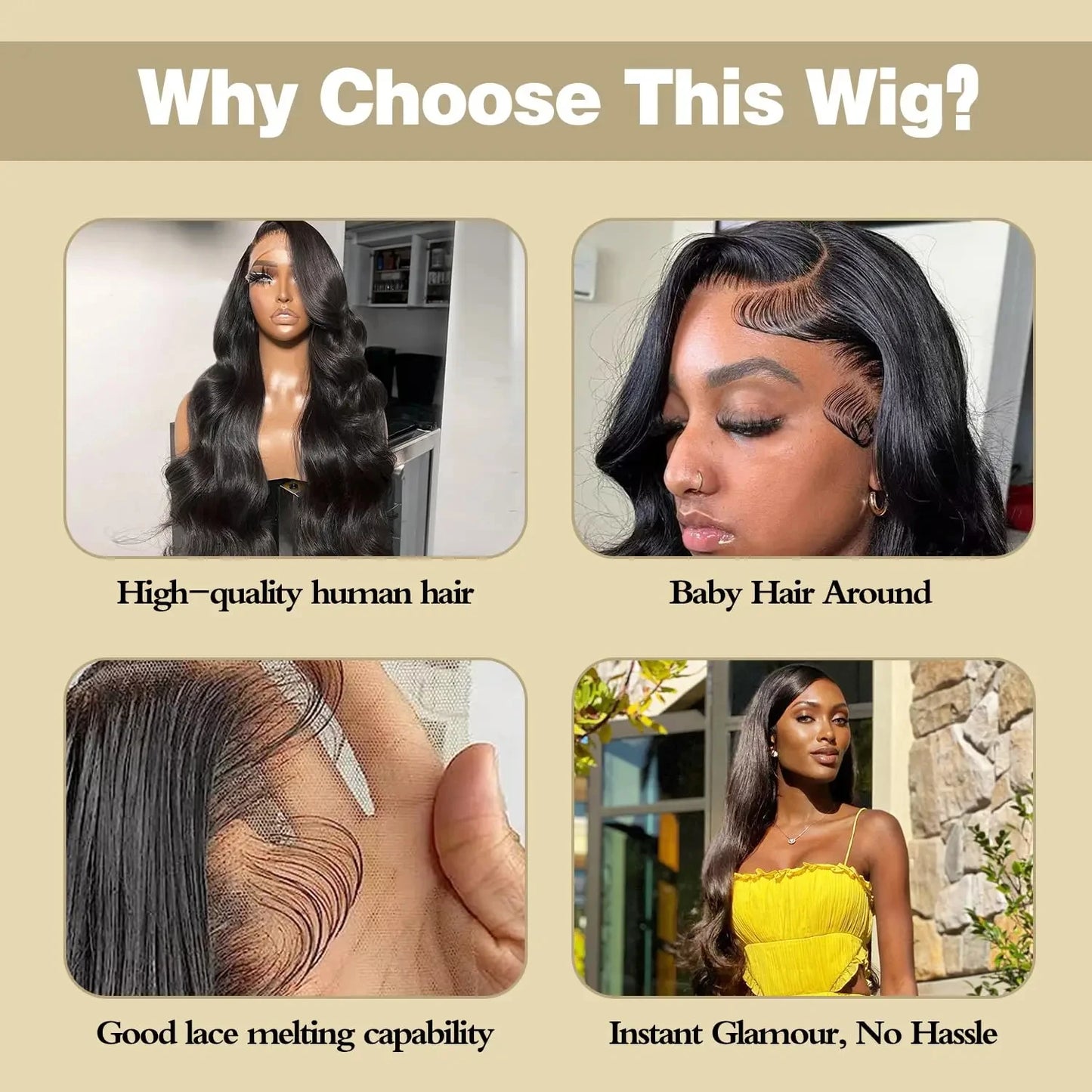 Body Wave Highlight Wig-13x4 Lace from Ombre Blonde Human Hair Wig